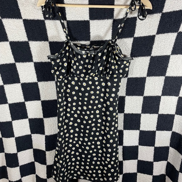 Divided H&M Sunflower Floral Sleeveless Mini Sun Dress Size Small - Picture 1 of 4